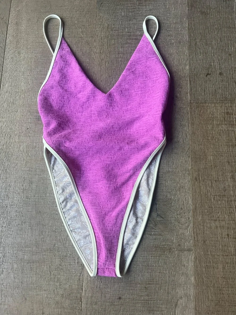 Free People Amber Jacquard One-Piece Swimsuit Fiji Flower size XS